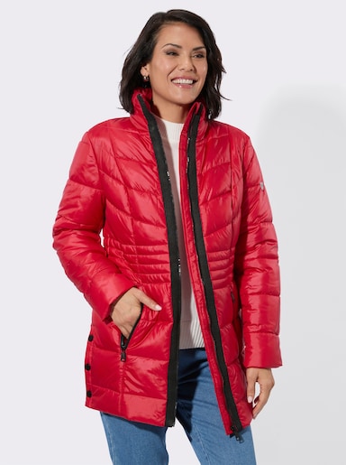 Winterjacke mit schmeichelnder Steppung - rot