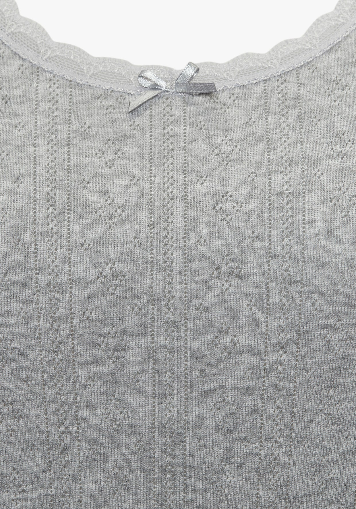 Vivance Langarmshirt - grau meliert, creme