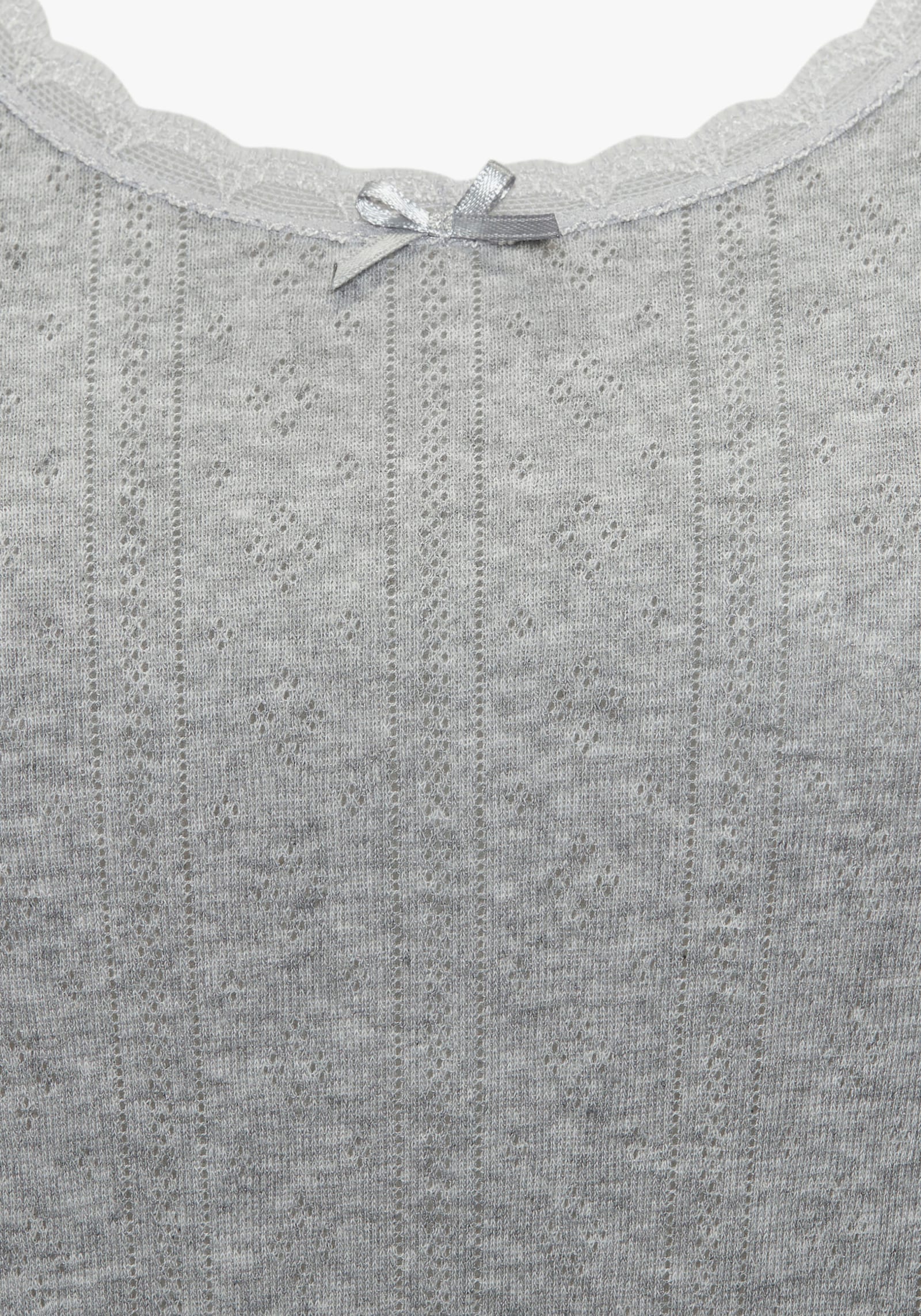 Vivance Langarmshirt - grau meliert, creme