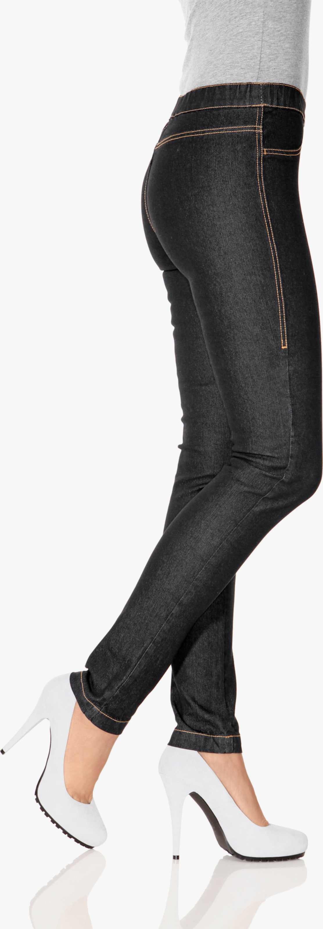 heine Jeanslegging - black denim