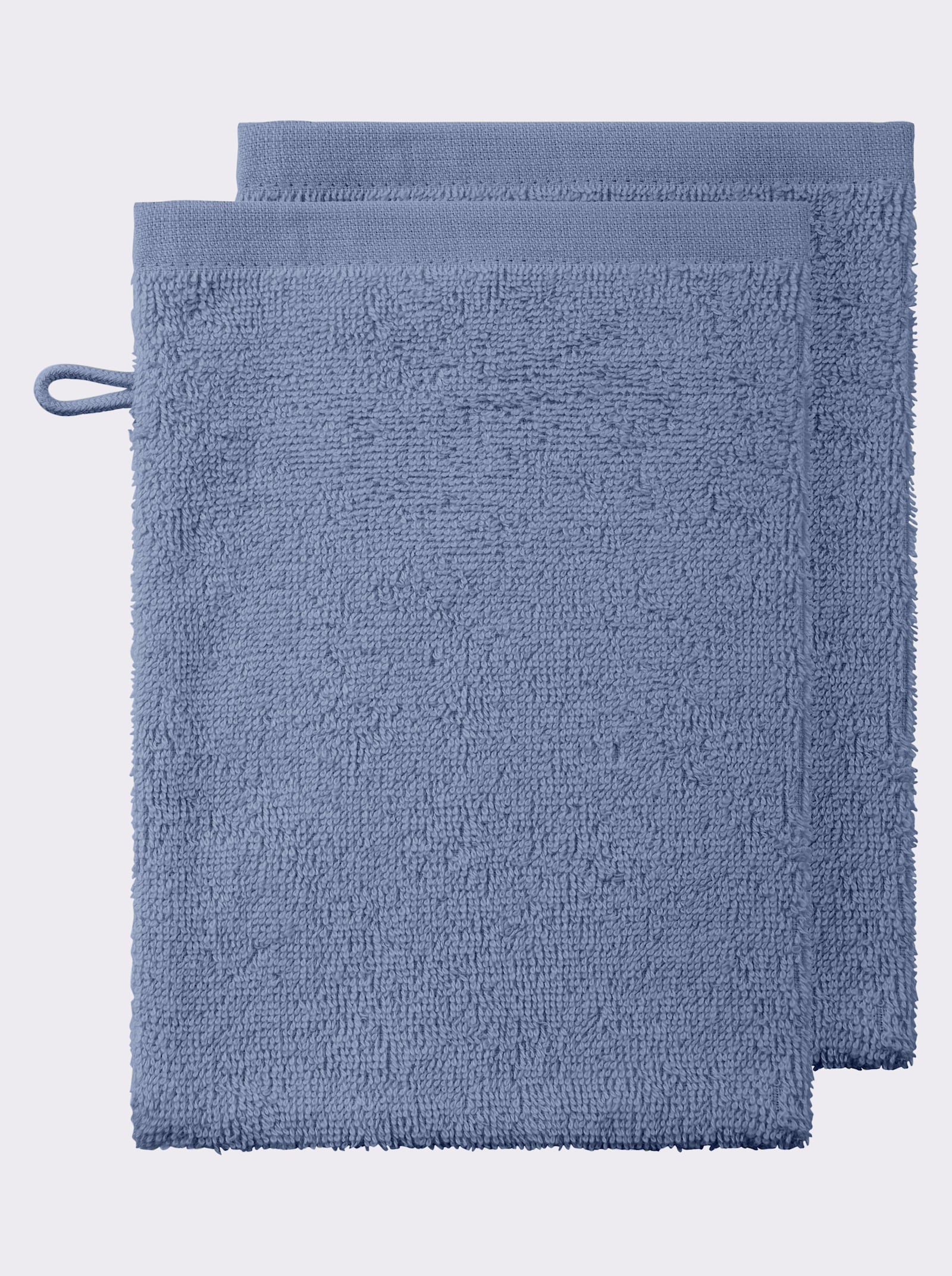 wäschepur Handdoek van gevolde badstof - duivenblauw