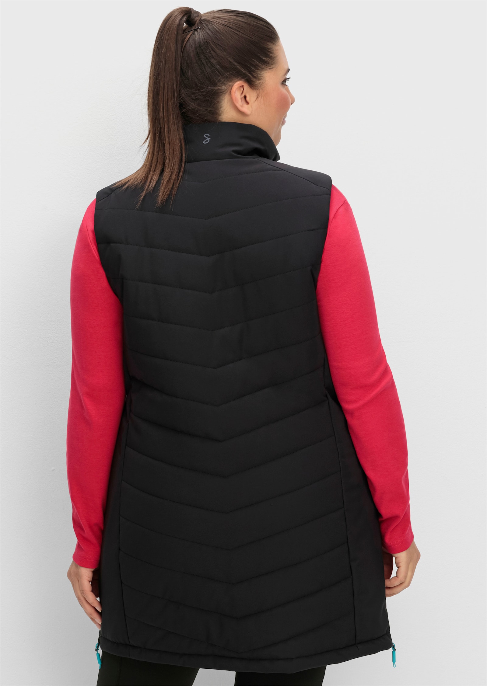 sheego Funktionsweste mit wasser- und winddichter Ausrüstung - schwarz