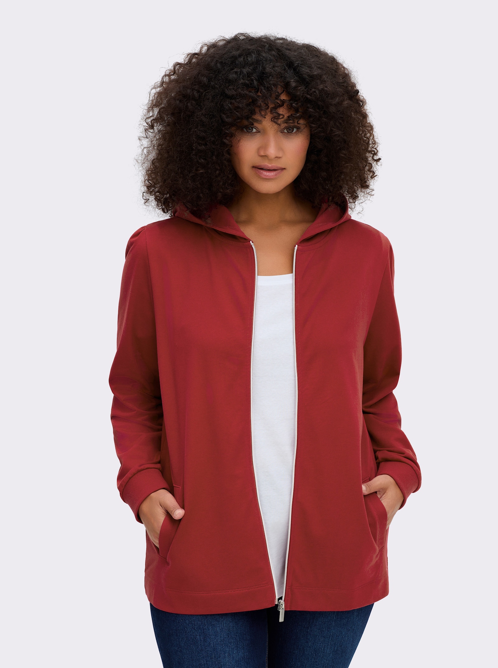 sheego Sweatjacke - kirsche