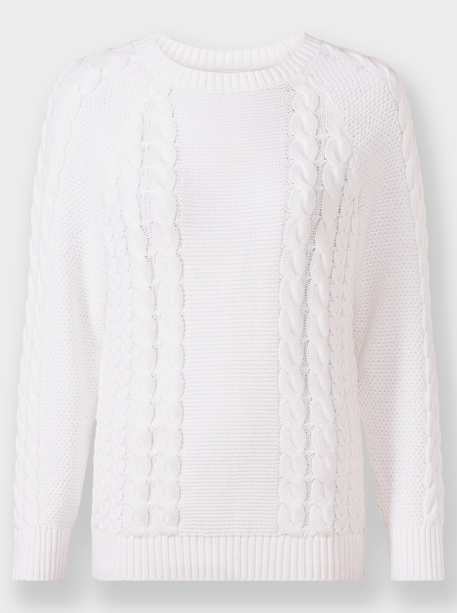 Strickpullover im Mustermix - ecru