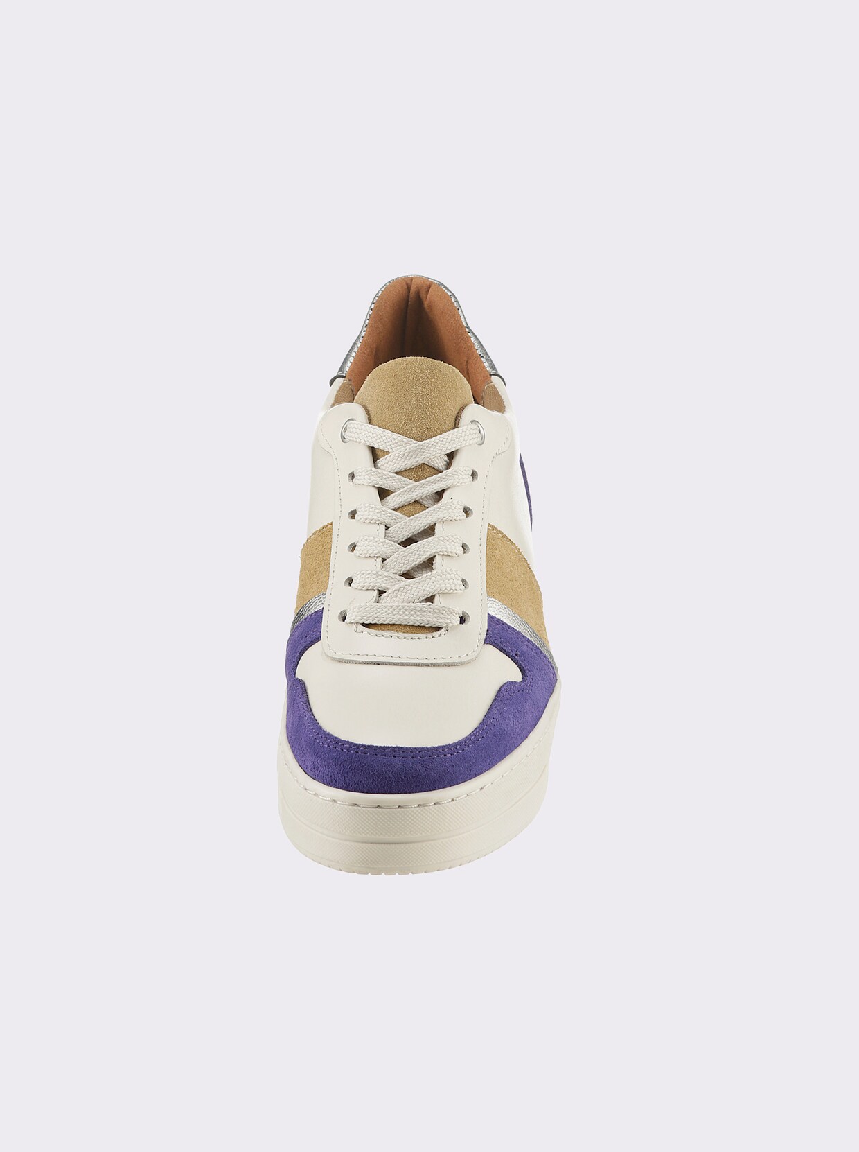 heine Sneaker - weiss-lila-gemustert