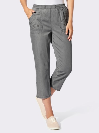 3/4-Jeans - light grey-denim + graphit-denim