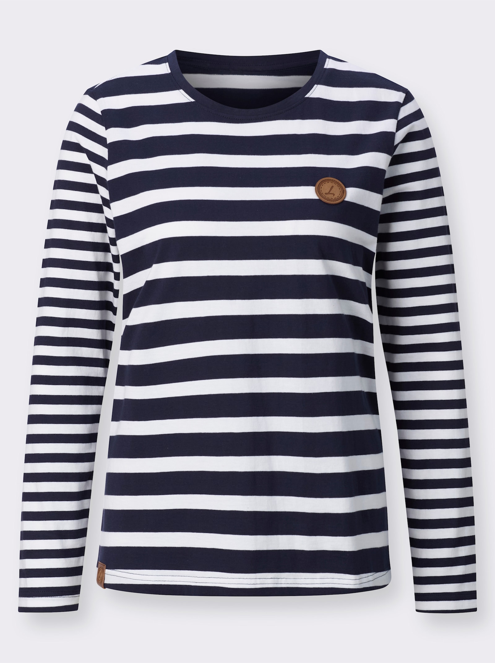 Shirt met streepjespatroon - marine/wit gestreept