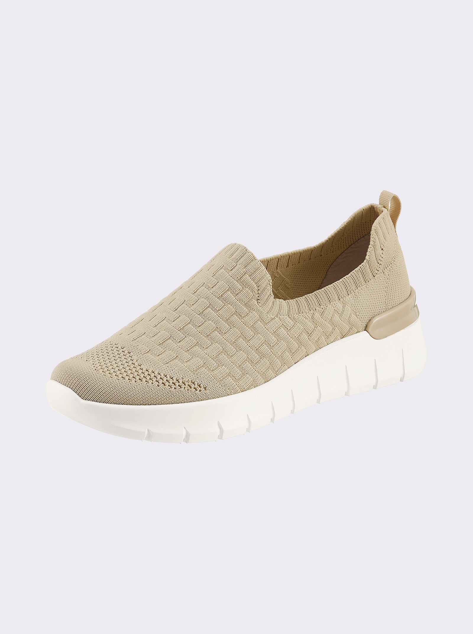 airsoft modern+ Slipper aus Mesh-Strick - beige