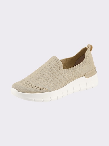 airsoft modern+ Slipper aus Mesh-Strick - beige