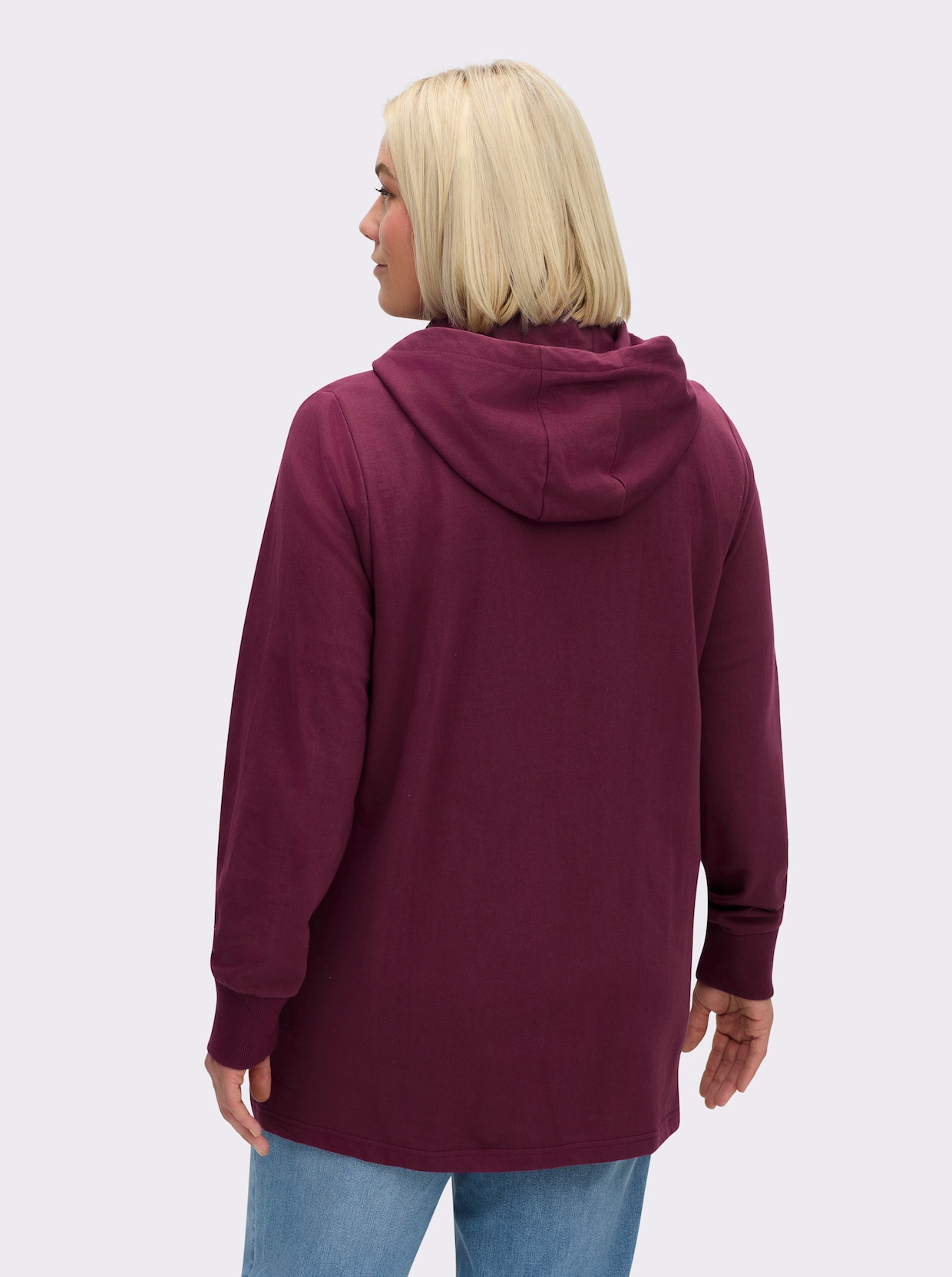 sheego Sweatjacke - bordeaux