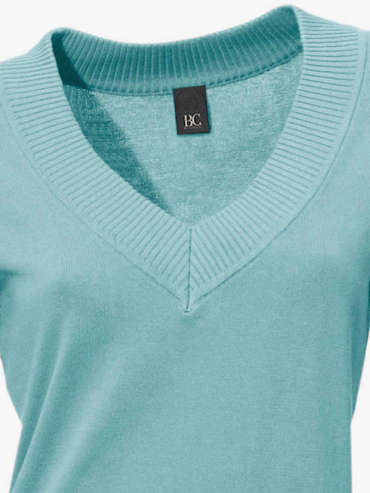 heine Pullover met V-hals - aqua