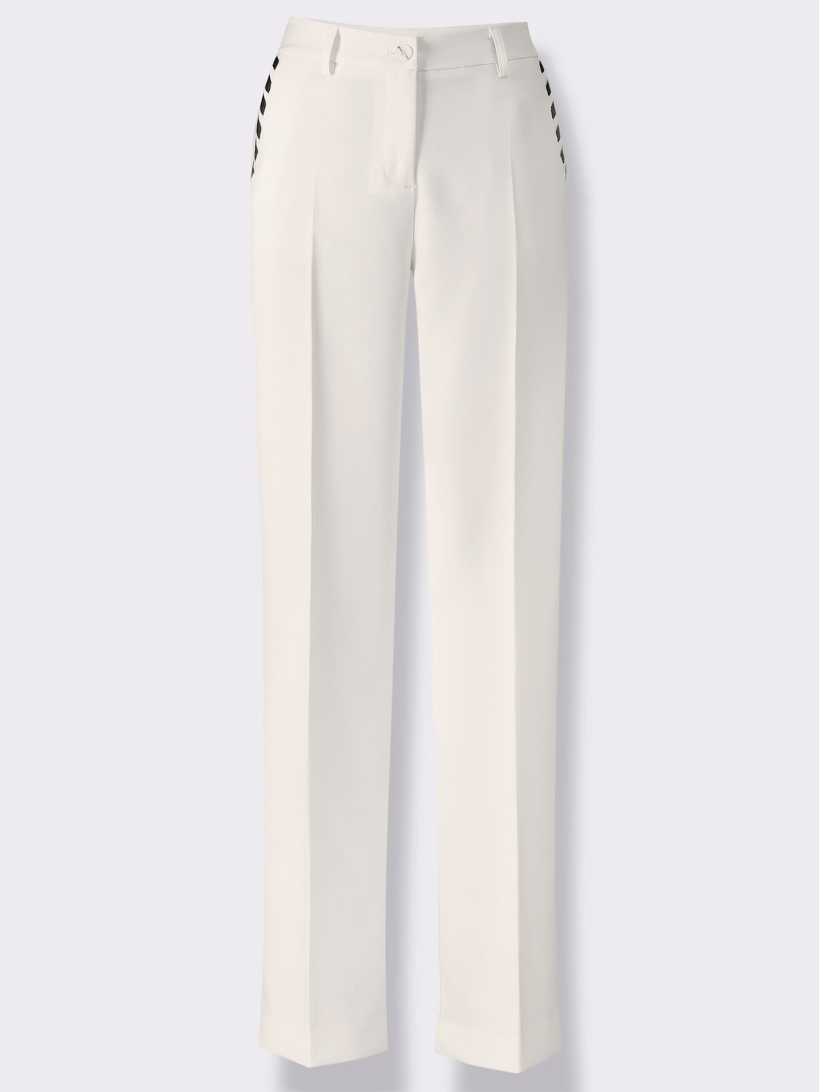 heine Hosenanzug mit Kontrast-Akzenten - ecru-schwarz