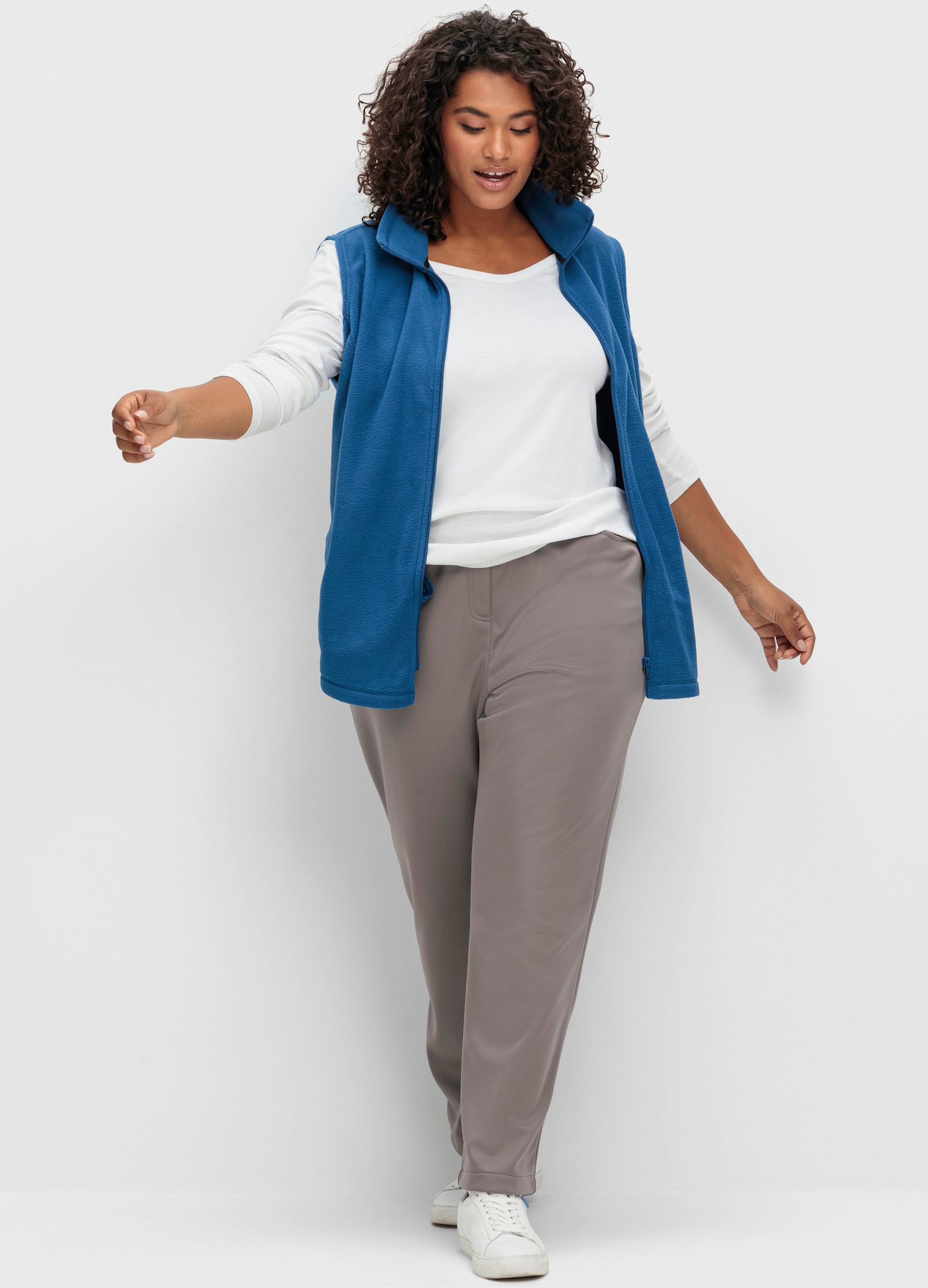 Thermohose mit Fleece-Futter - silbergrau