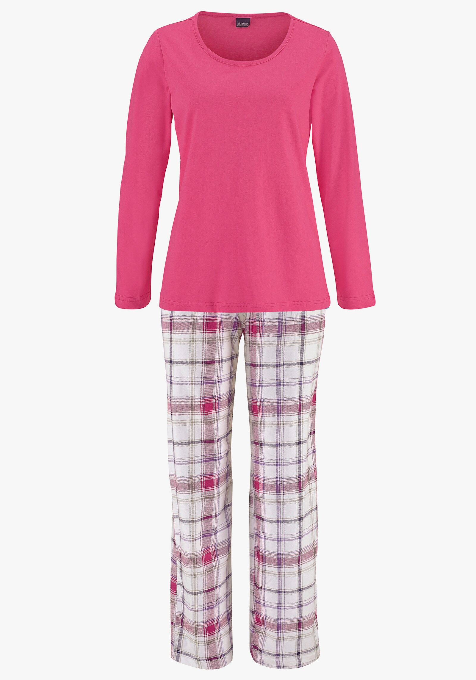 Arizona Schlafanzug - blau kariert+ pink kariert