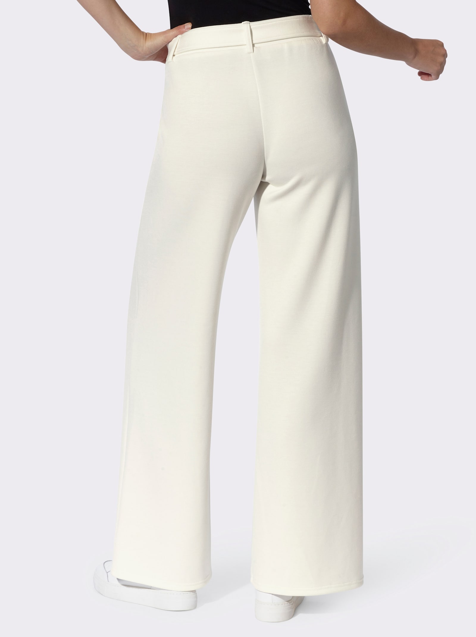 heine Jerseyhose mit Gürtel - ecru