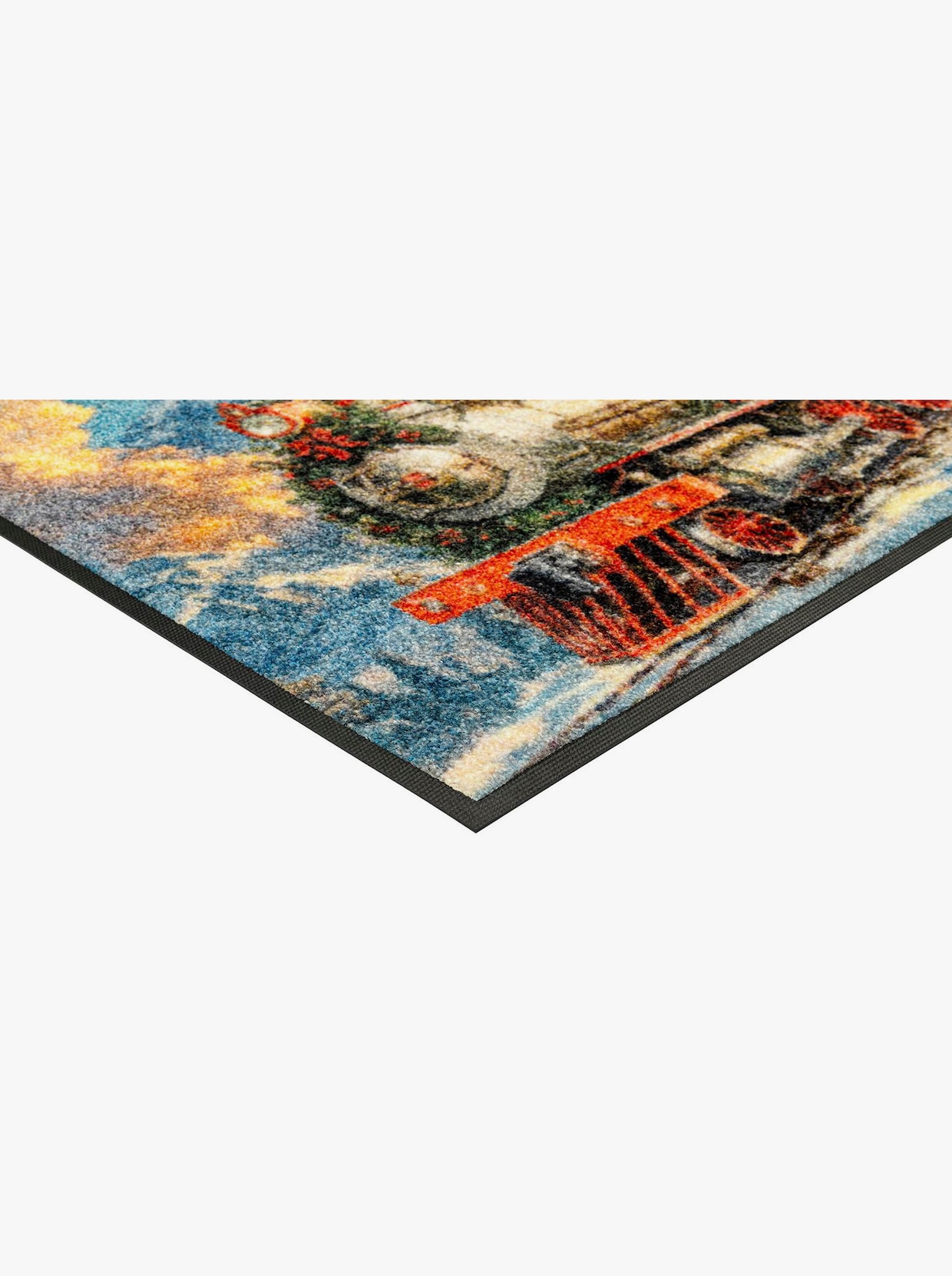 wash+dry by Kleen-Tex Fußmatte - blau-rot-bedruckt