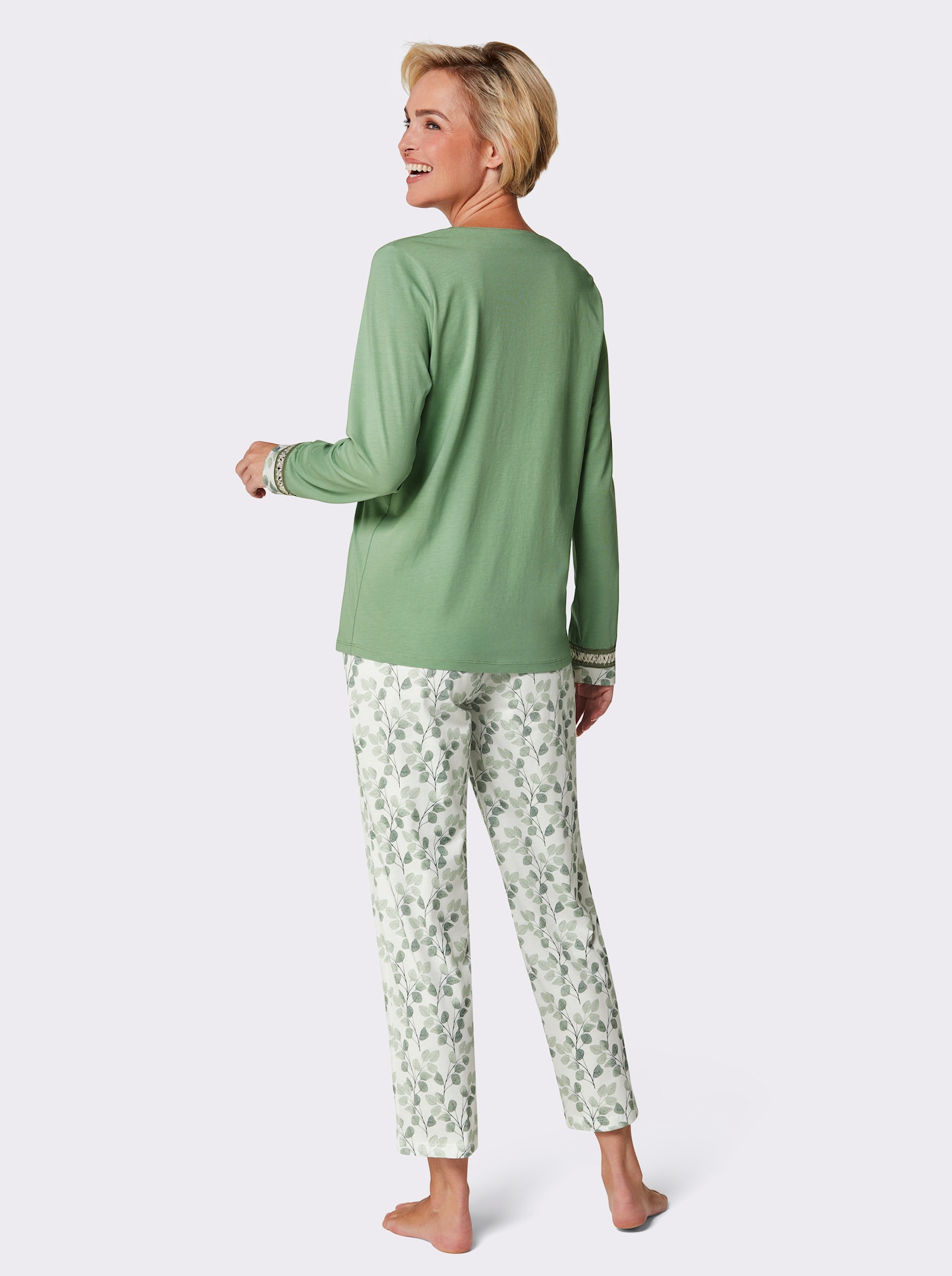 wäschepur Pyjama - champagne/eucalyptus