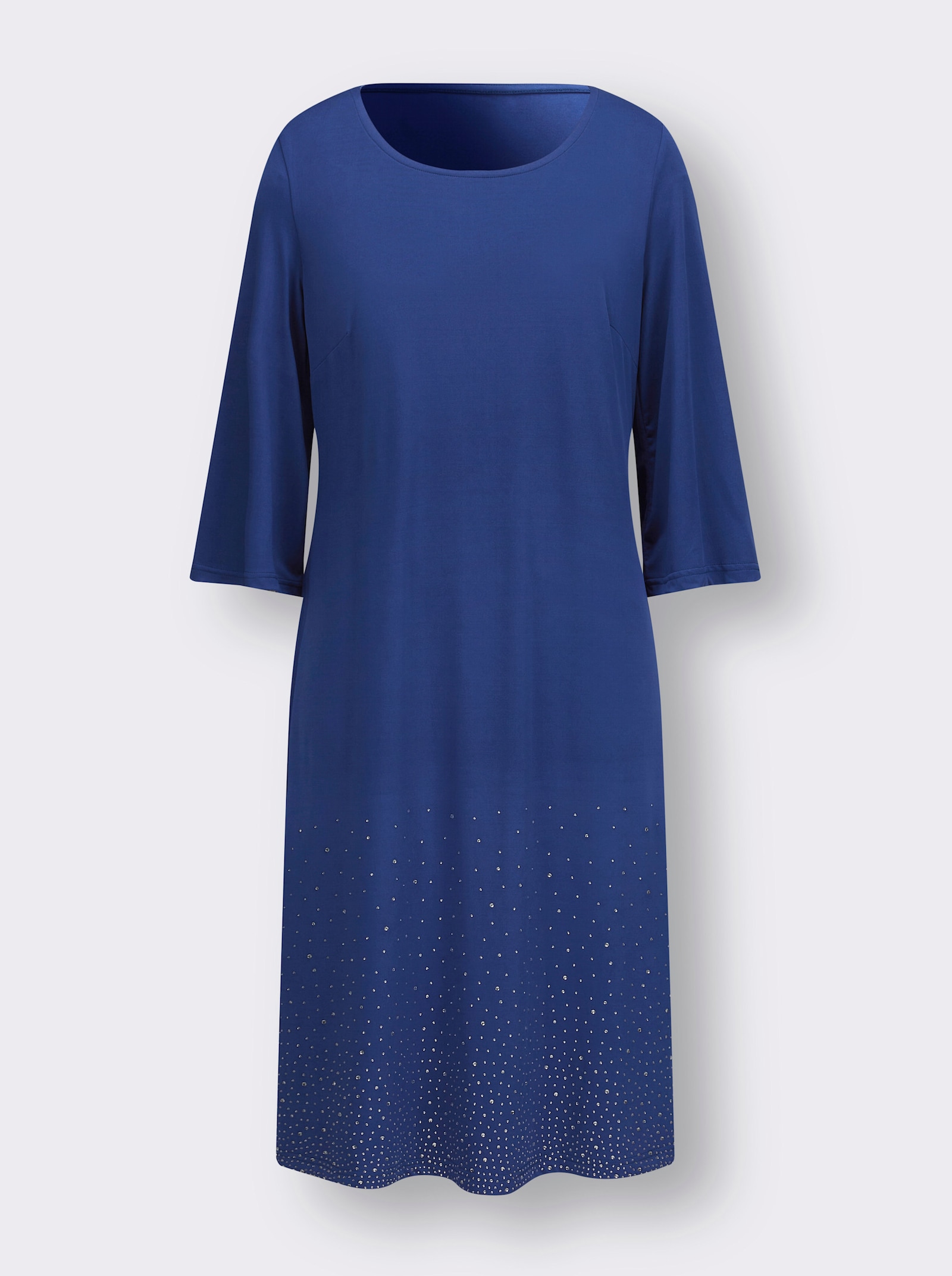 Jerseykleid mit Glitzersteinen - royalblau