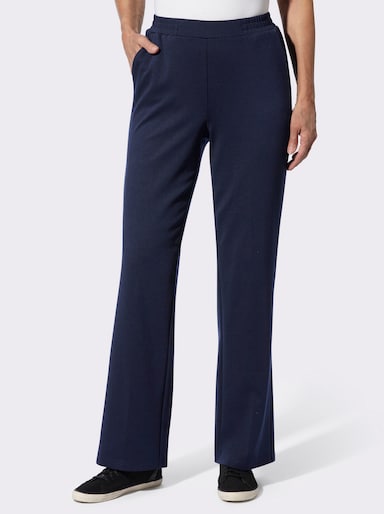 Bügelfaltenhose in Interlock-Qualität - marine