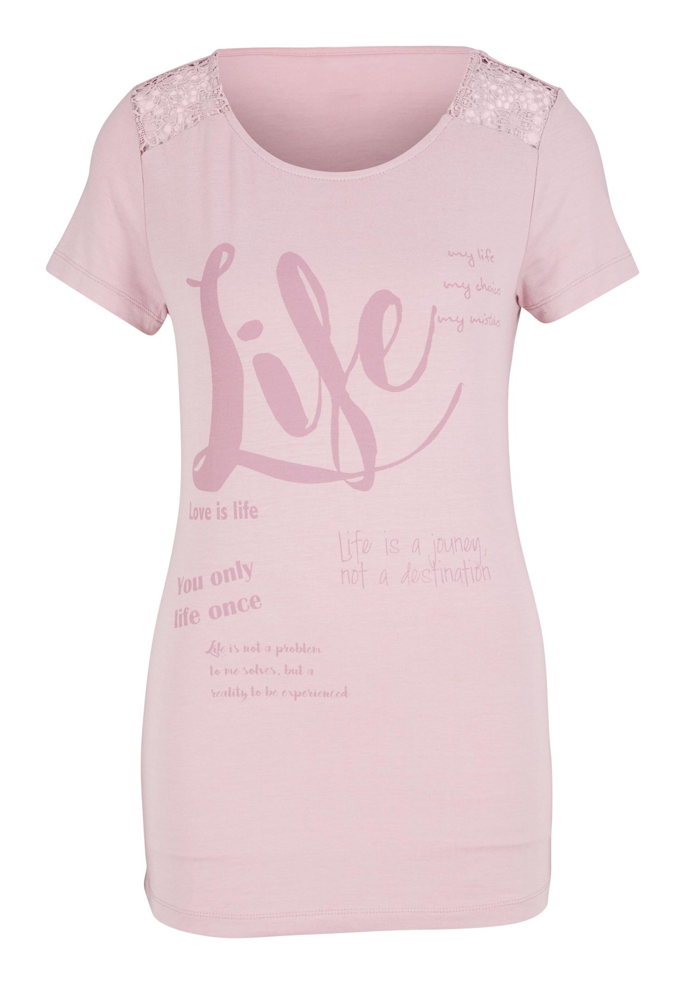 Damenmode Strickjacken Linea Tesini Shirt-Twinset in rosé 