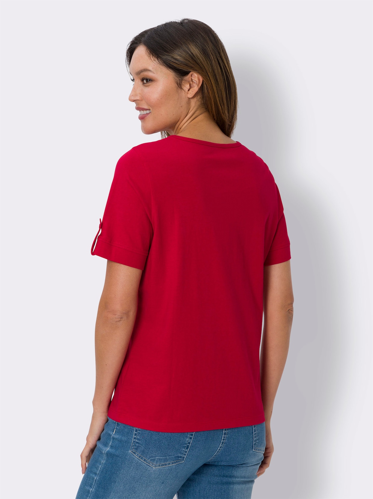 Shirts (2 stuks) - rood + ecru/rood gestreept