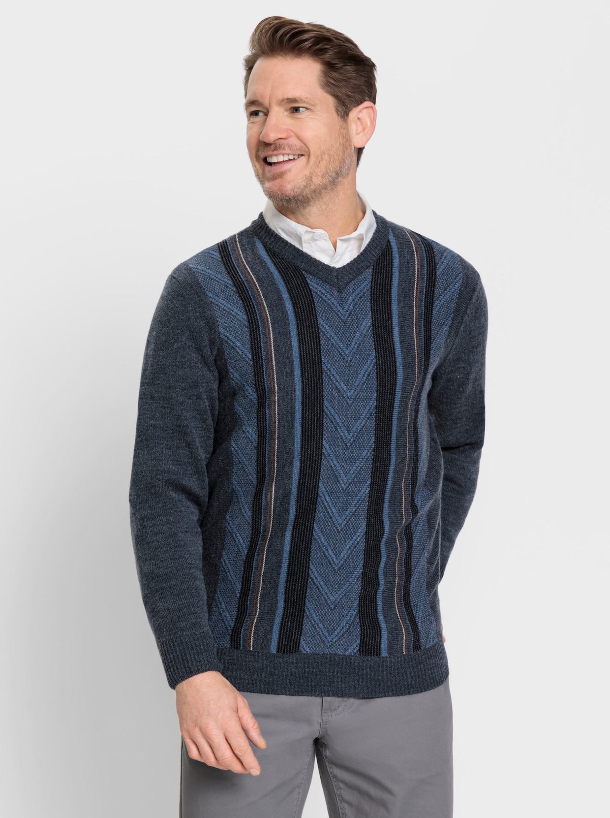 Marco Donati Pullover - marine-meliert