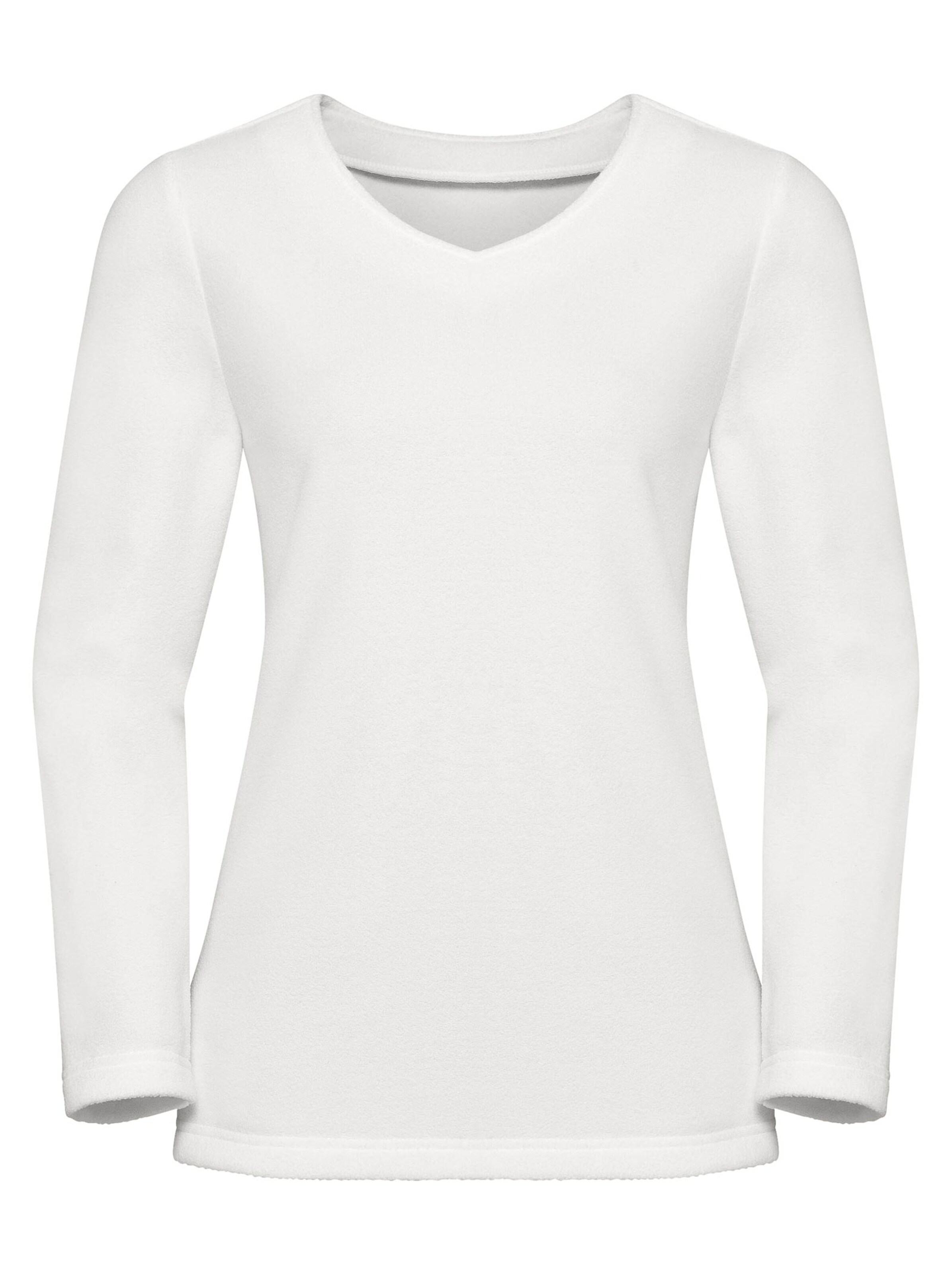 Fleece-Shirt - wollweiß