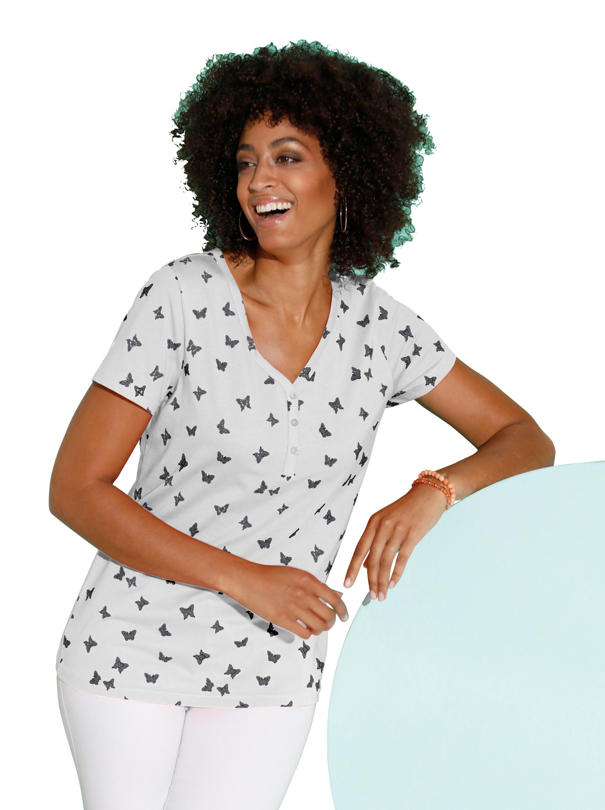 Shirt - ecru-bedruckt