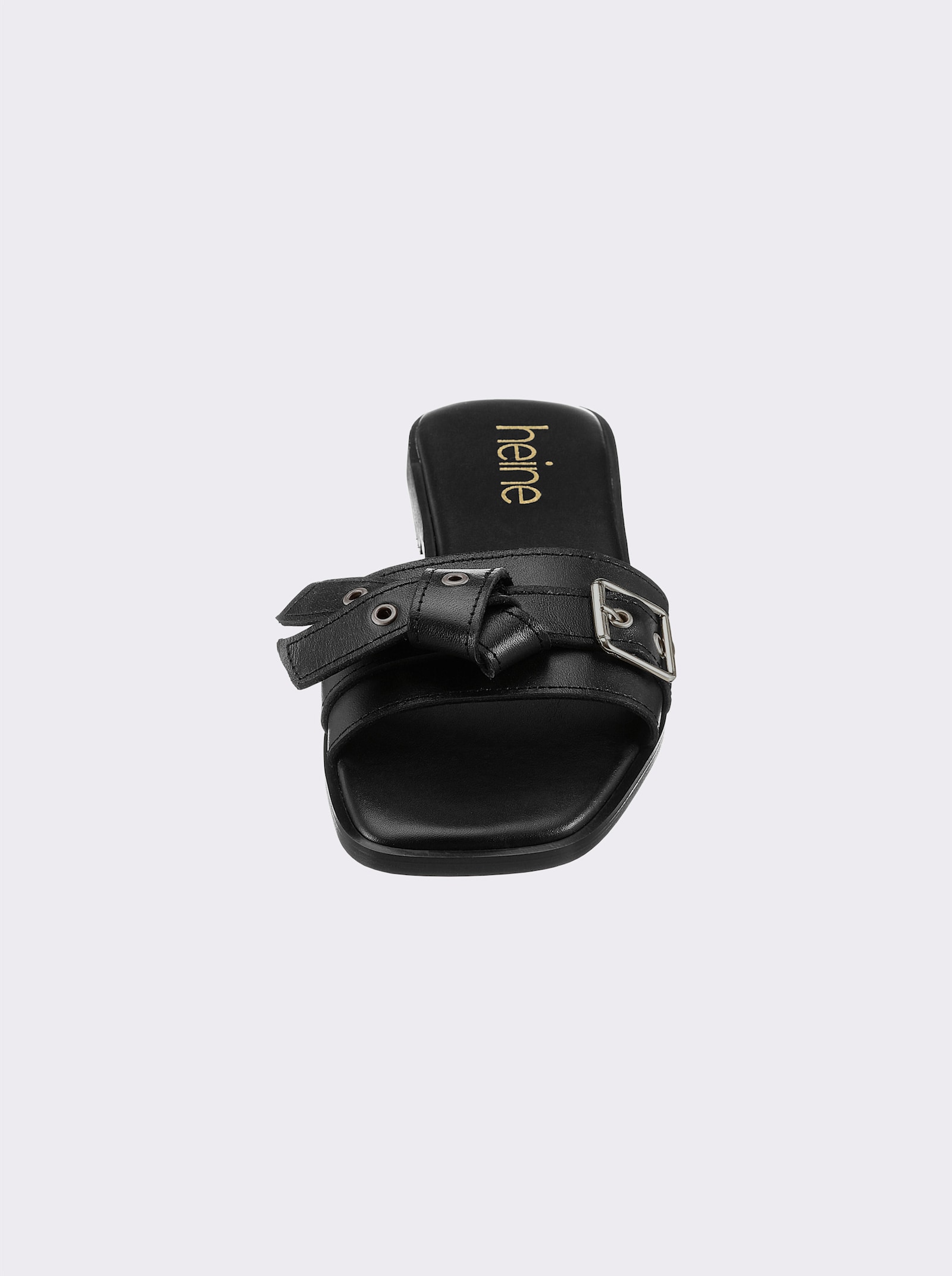 heine Pantolette mit Schnallen-Optik - schwarz