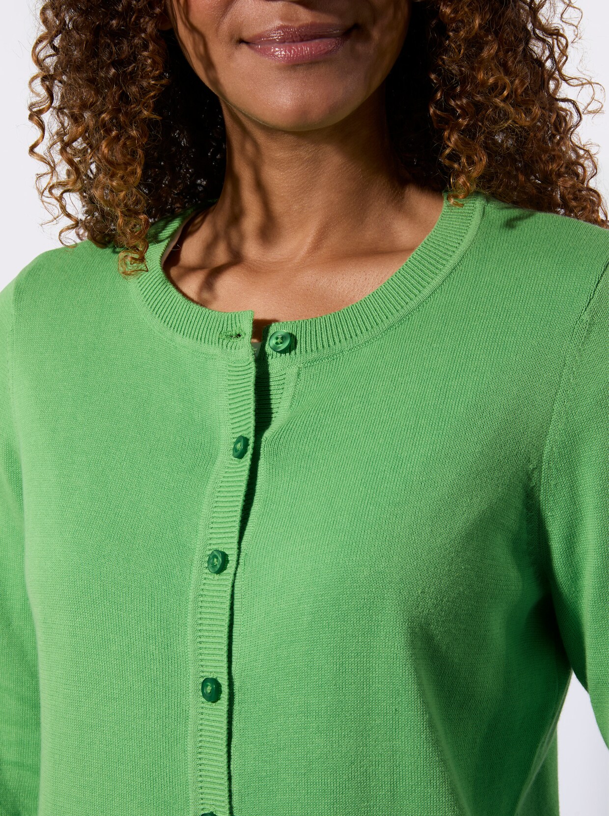 Svetr s žebrovanými lemy - jablková