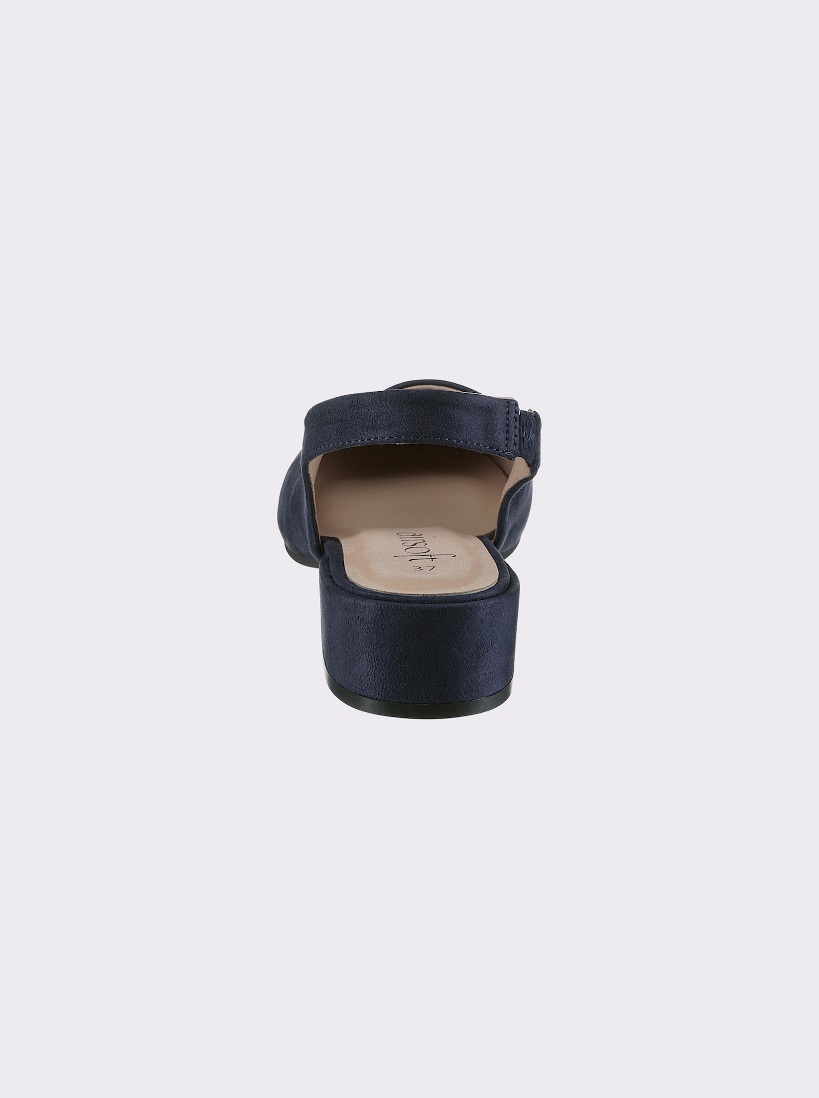 Slingbackpumps med resårband - mörkblå