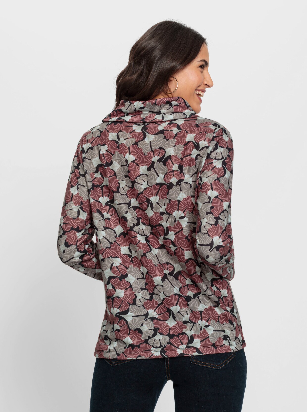 Colshirt - zwart/roodbruin