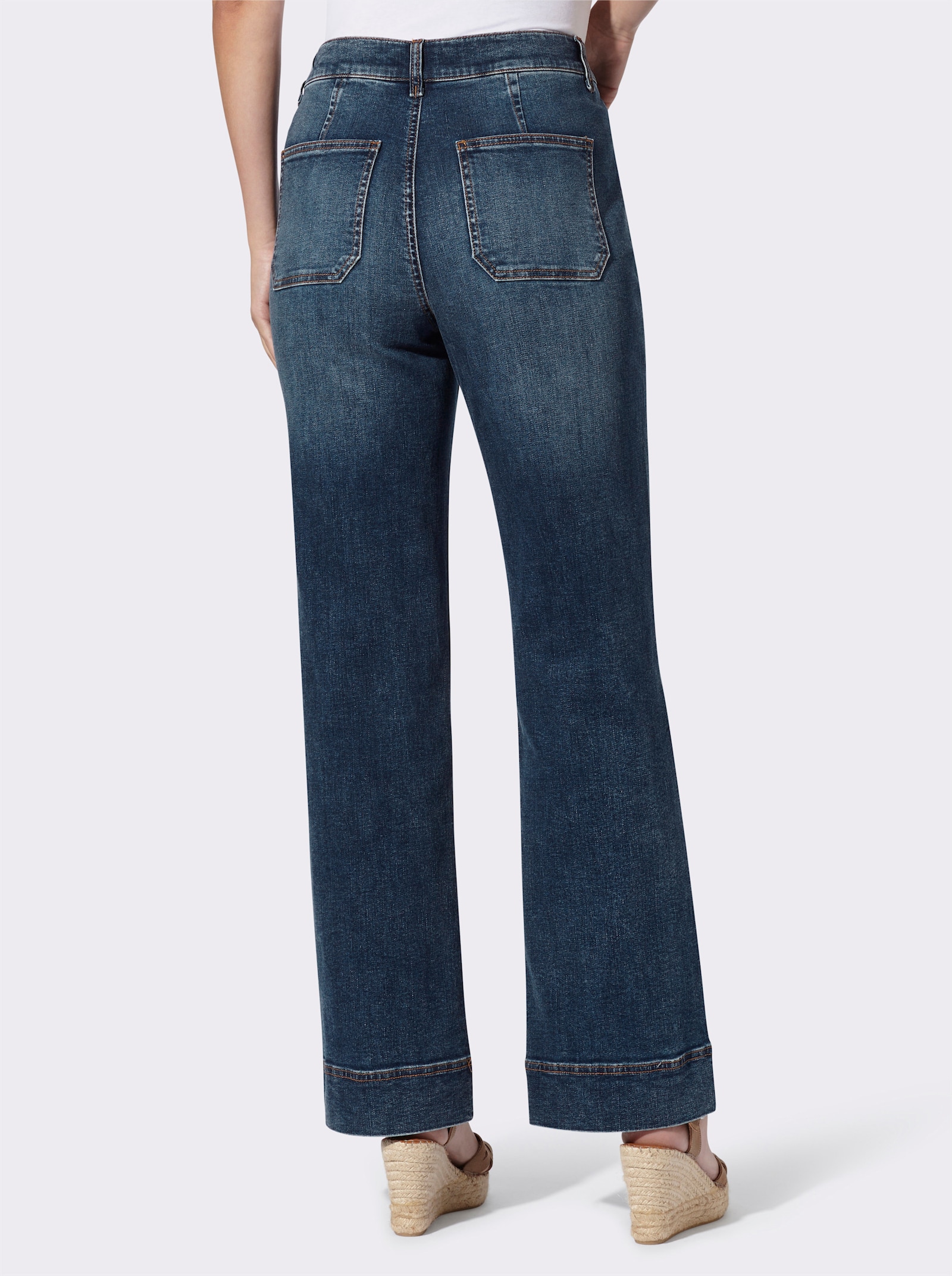 heine Jeans im Bootcut-Style - blue-stone-washed