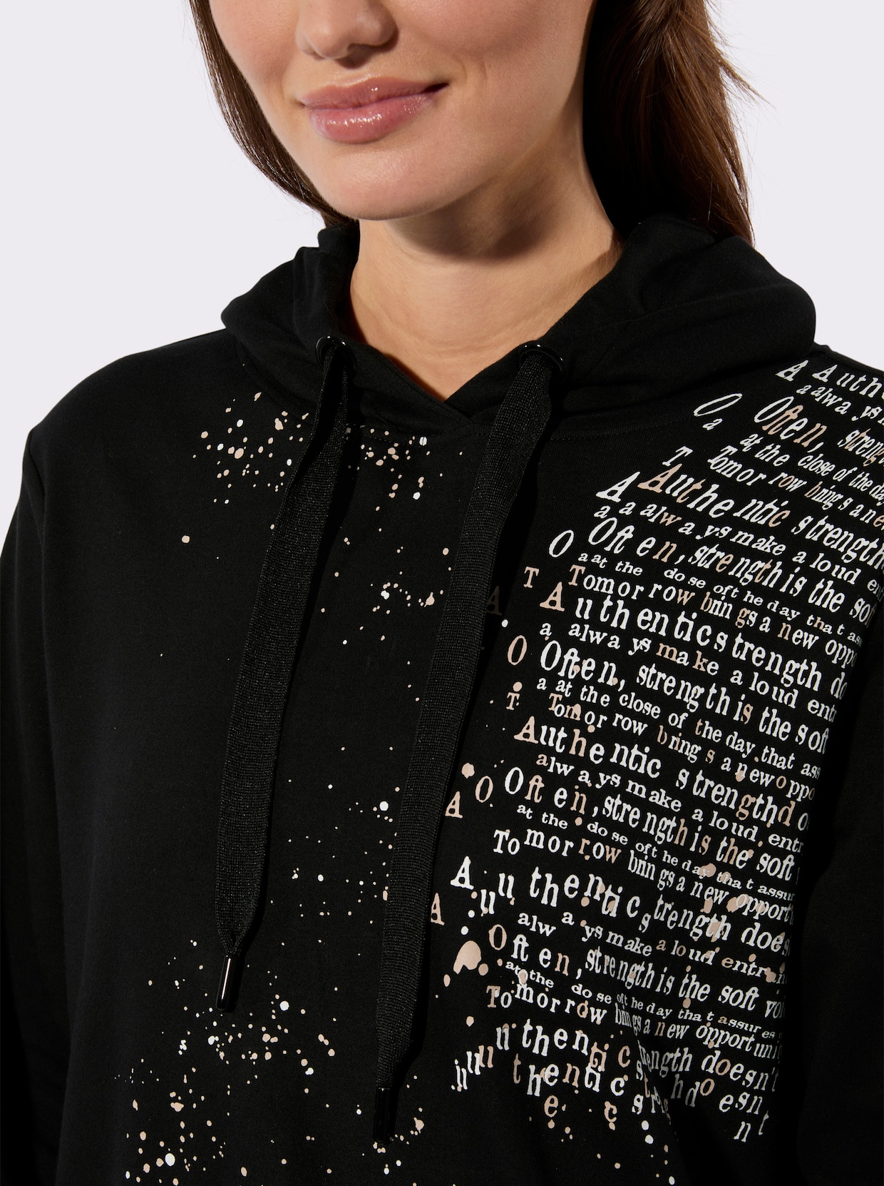 Sweatkleid - schwarz-weiß