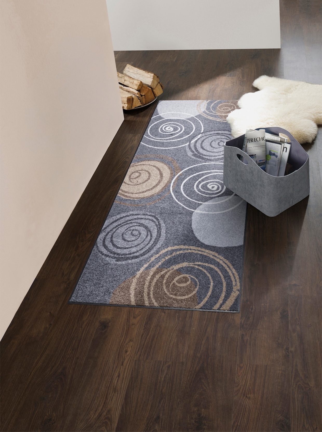 heine home Voetmat - antraciet/bruin