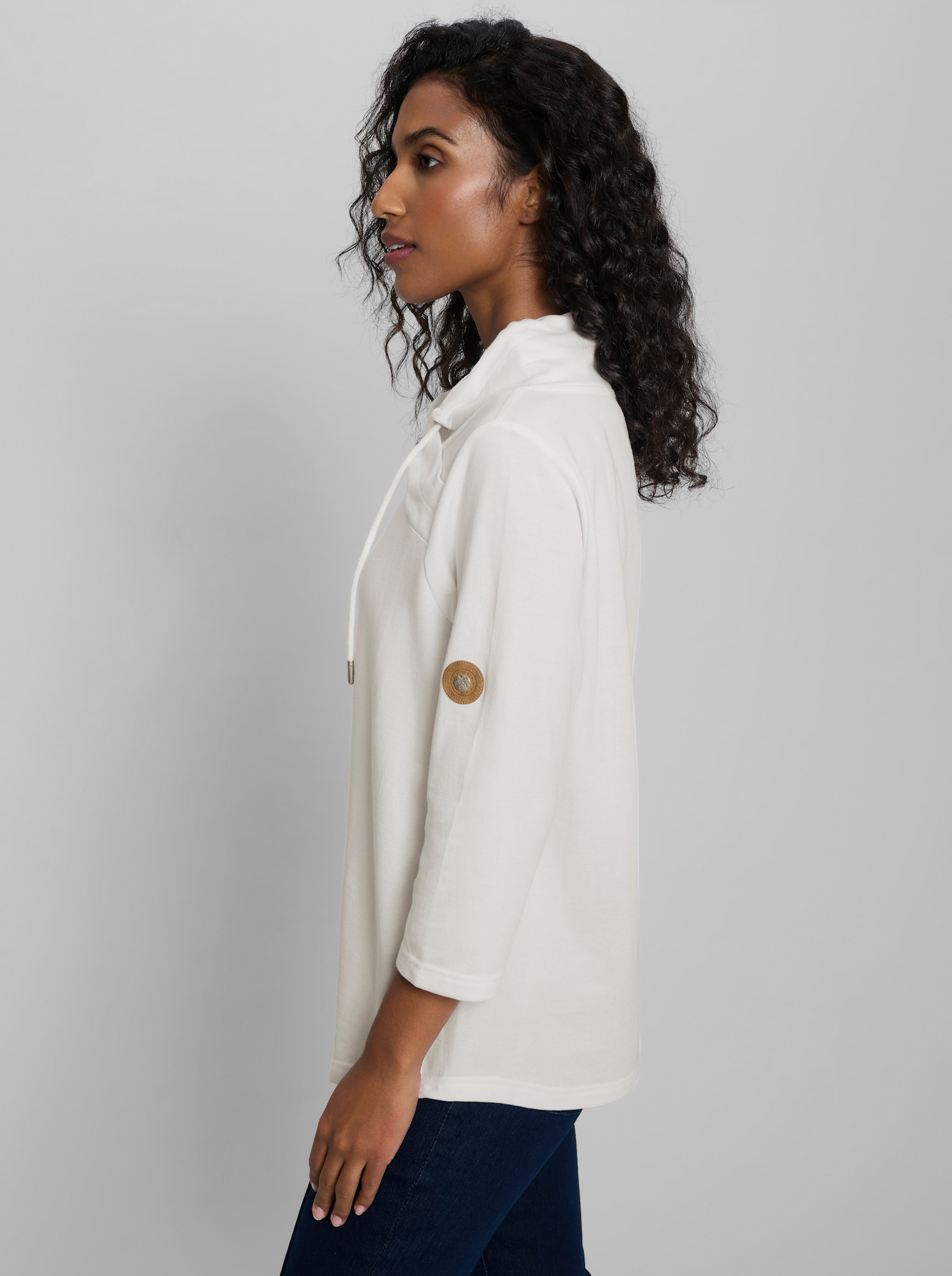 heine Sweatshirt mit Stehkragen - ecru