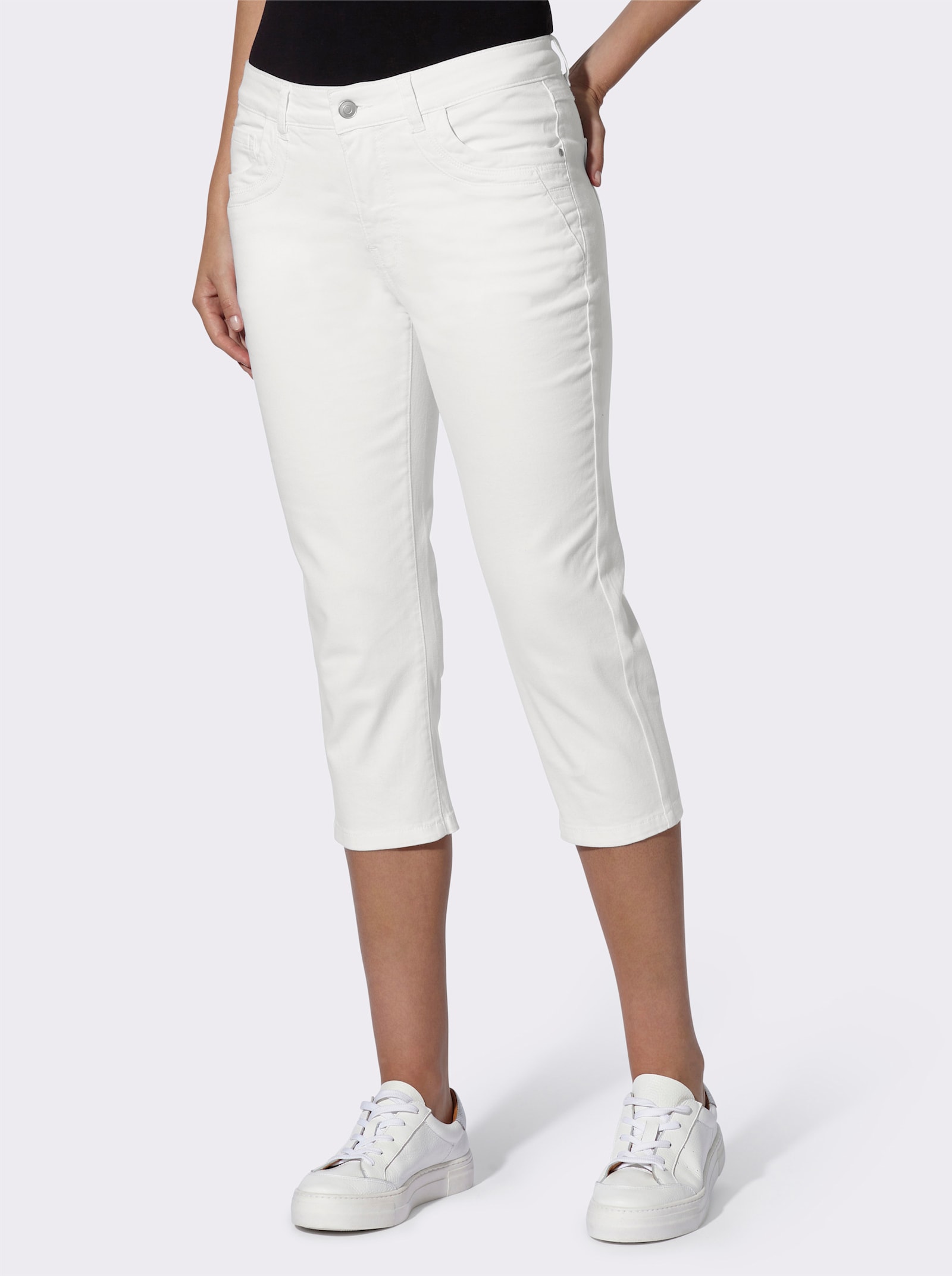 heine Caprijeans im 5-Pocket-Stil - weiß