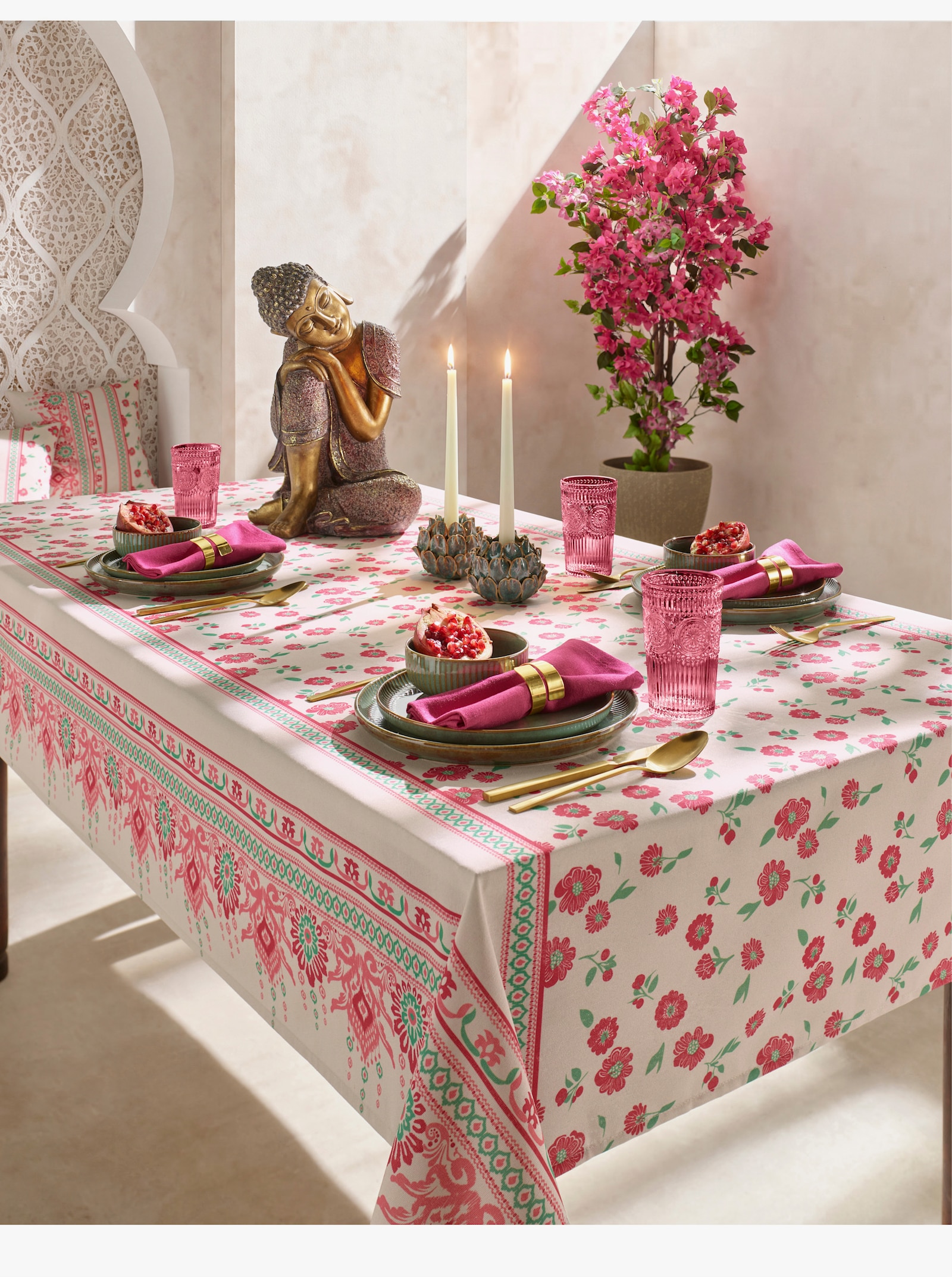 heine home Tischwäsche - ecru-pink