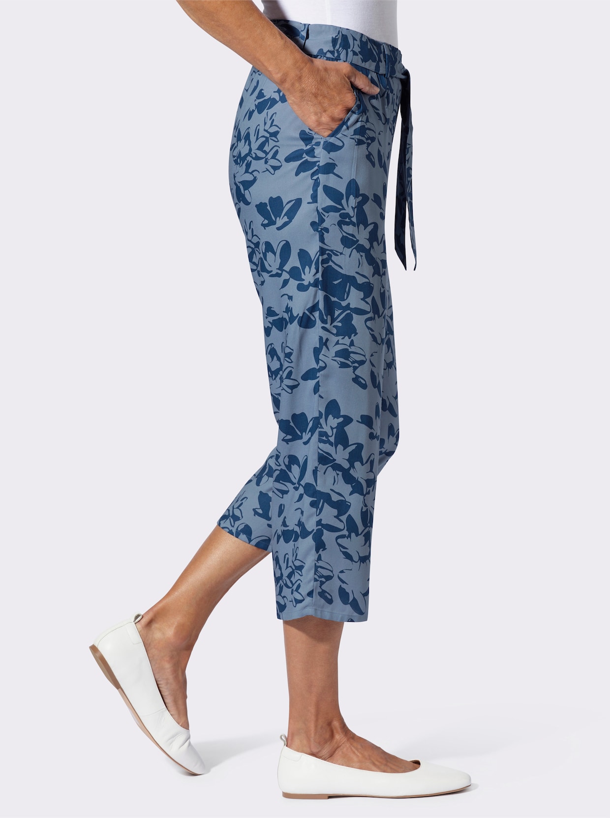 7/8-Hose - jeansblau-bleu-bedruckt