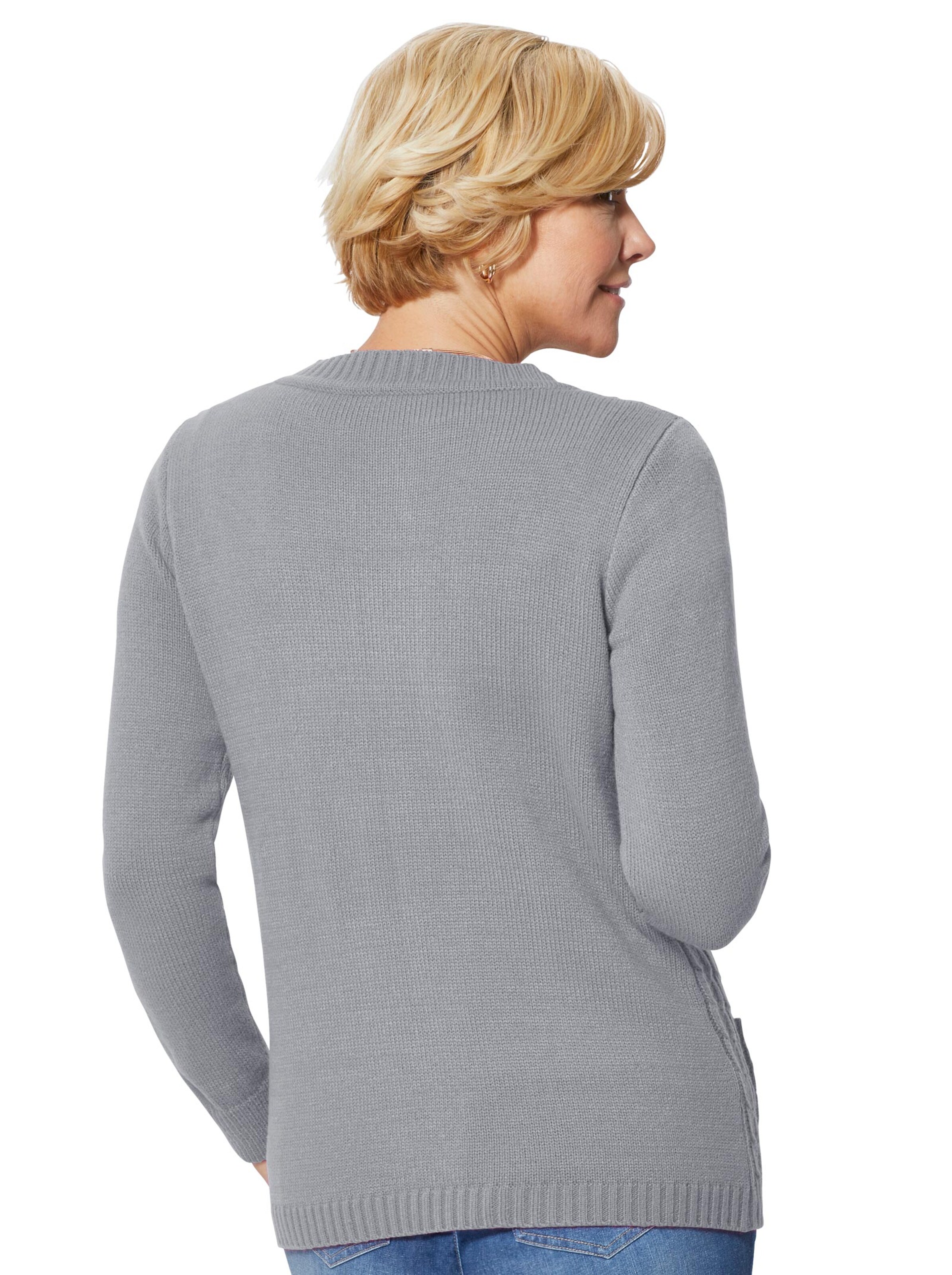 Strickjacke - silbergrau