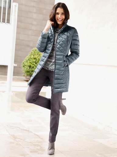 Winterjacke in Changeant-Qualität, leicht schimmernd - aqua