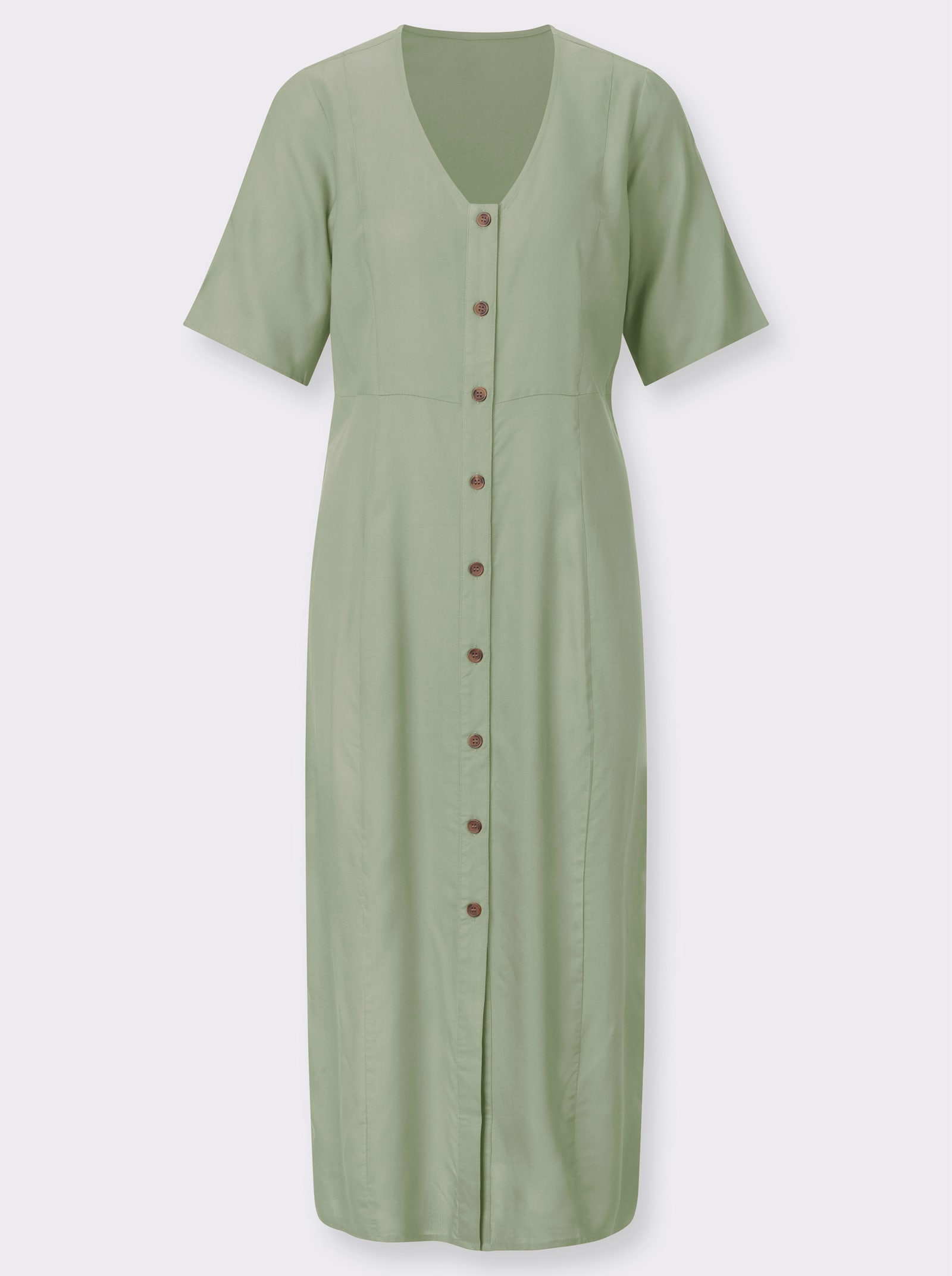 Sommerkleid aus reiner Viskose - eucalyptus