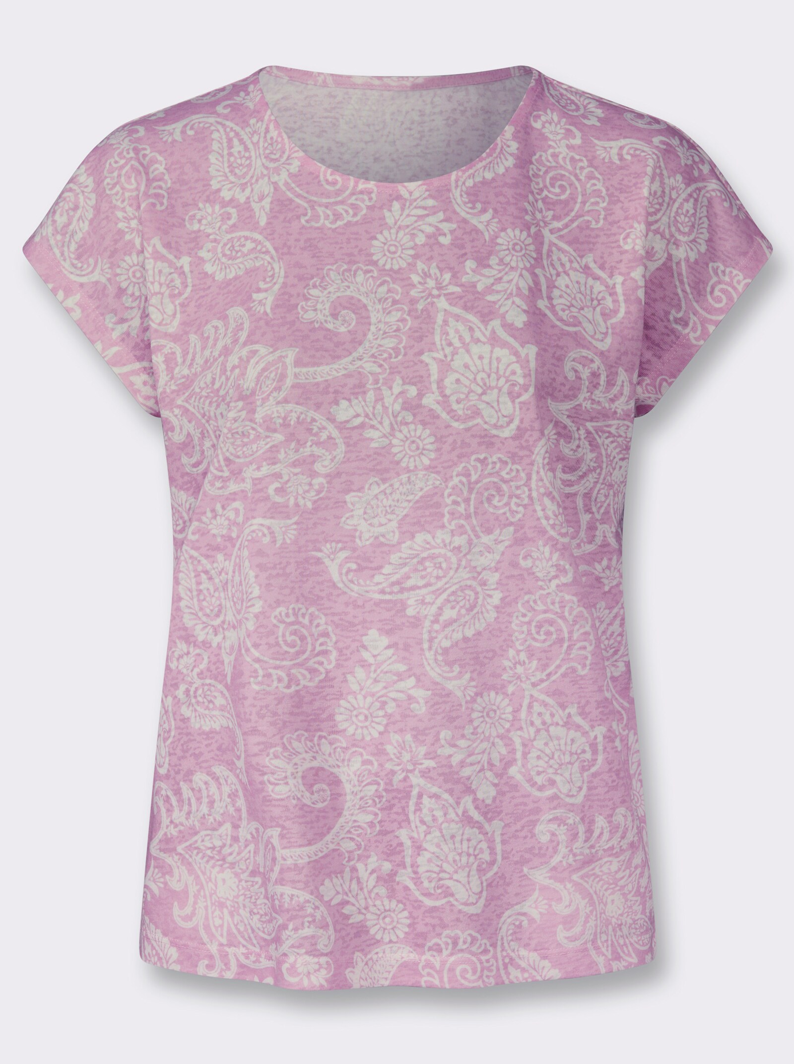 Rundhalsshirt in Ausbrenner-Qualität - rosé