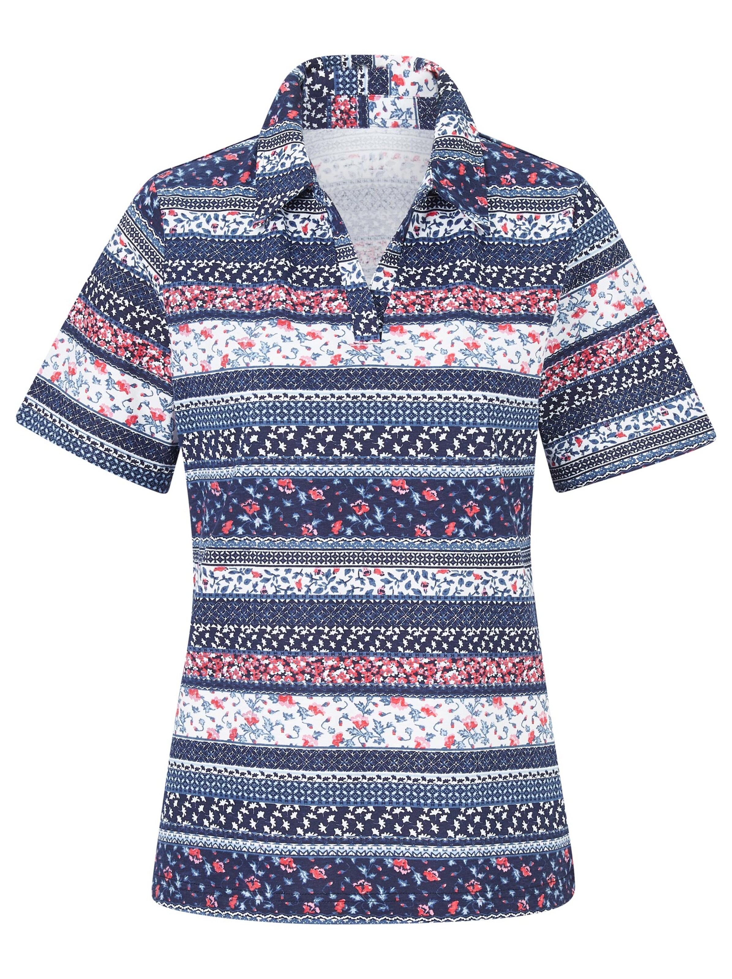 Shirt - marine-koralle-bedruckt