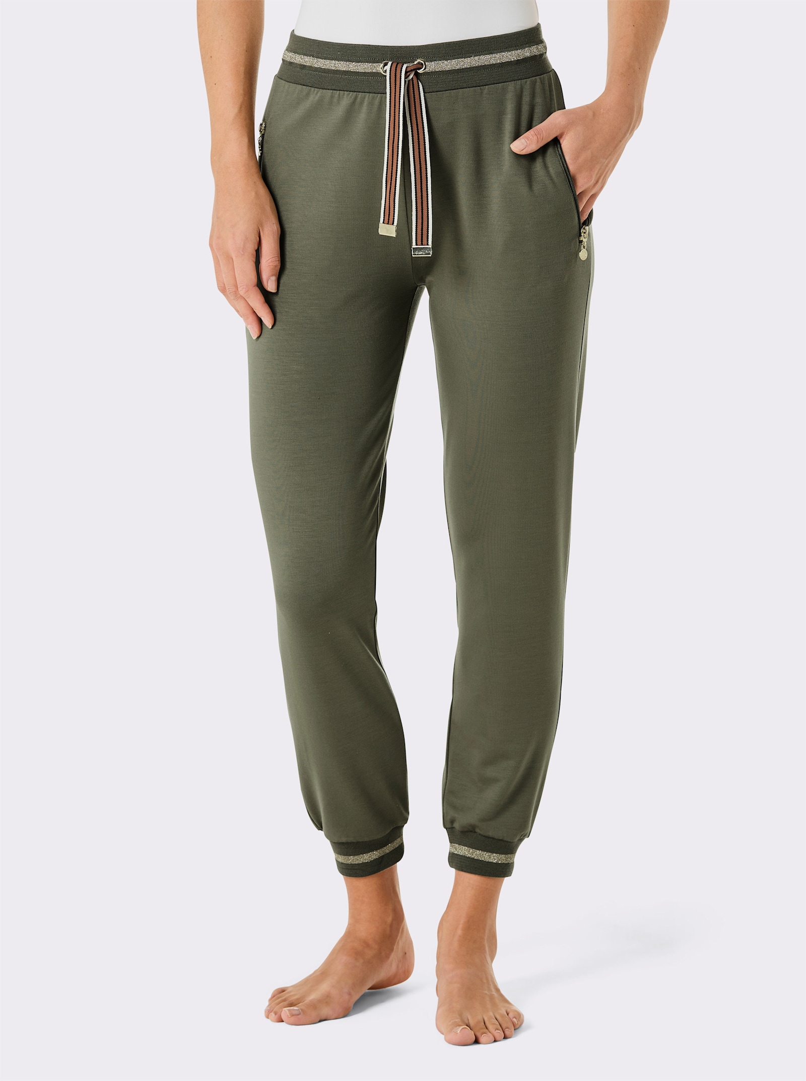 CREATION L PREMIUM Modal-Viskose-Hose - khaki