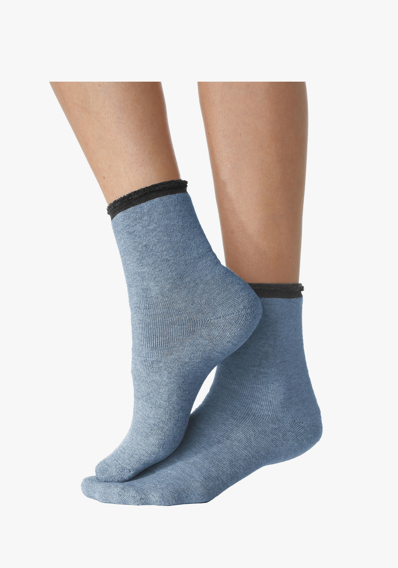 Lavana Kuschelsocken - 4x jeans meliert farben