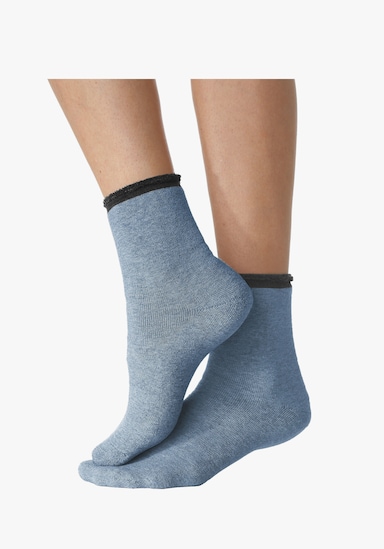 Lavana Kuschelsocken - 4x jeans meliert farben