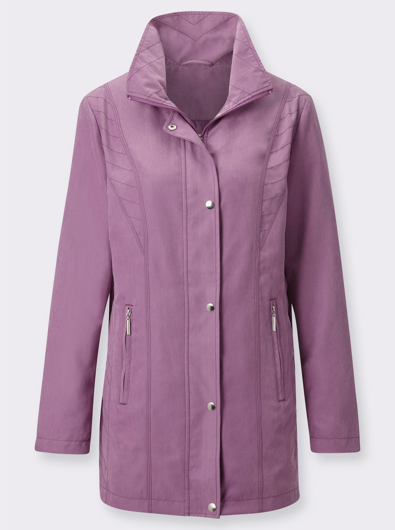 Tussenjack met ritszakken - violet
