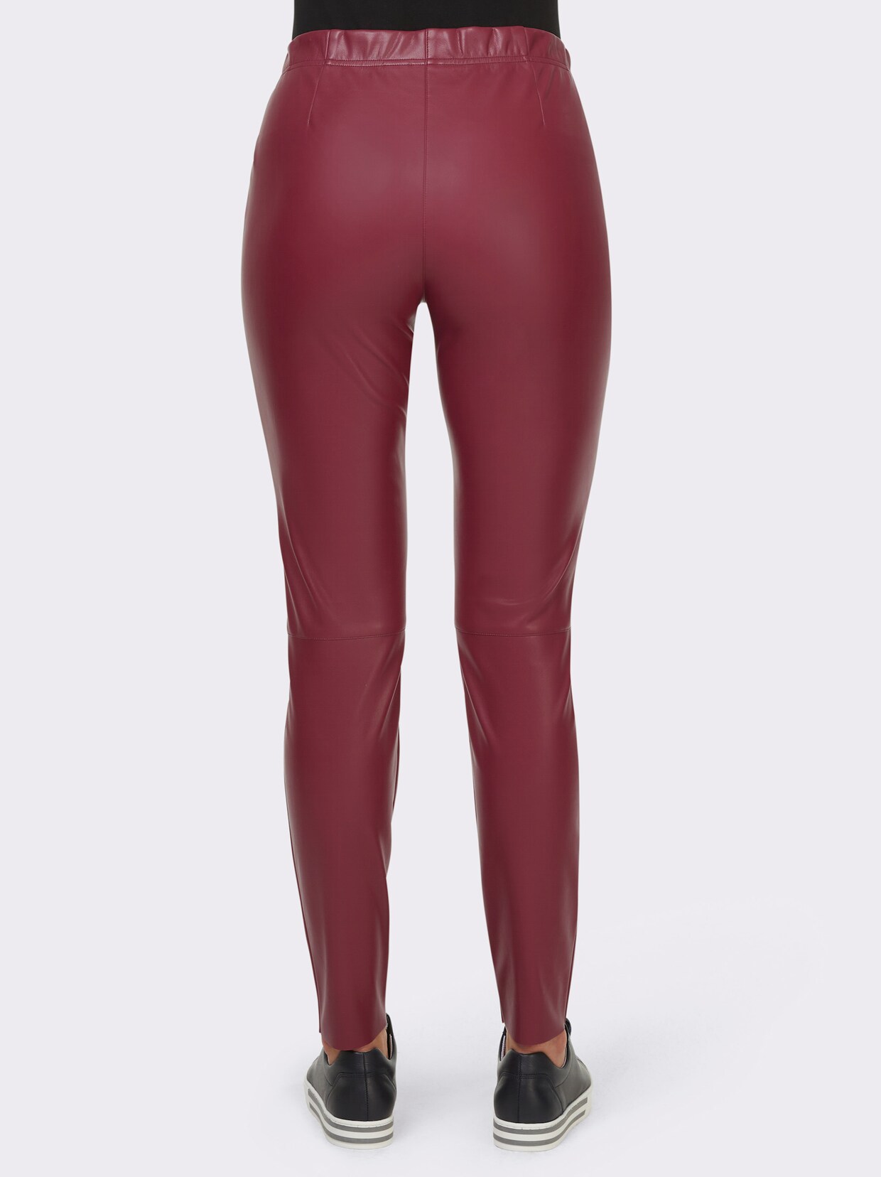 heine Pantalon en imitation cuir - bordeaux