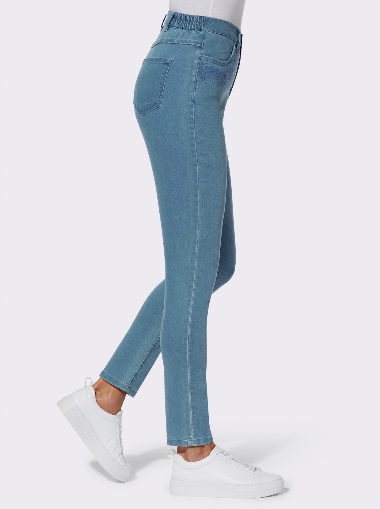 jeans - blue-bleached